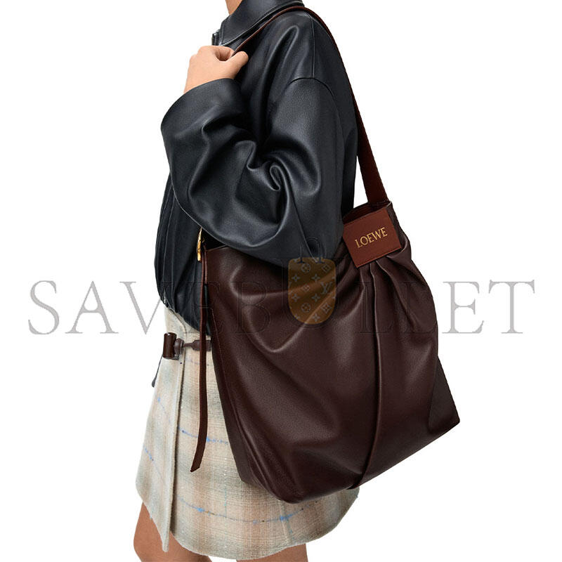 L0ew* draped tote in mellow nappa lambskin adhbdptx01-0018 (30*29*13cm)